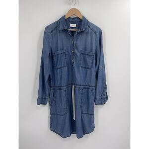 lou and grey chambray dress Lou & Grey Denim Chambray Wrap Dress